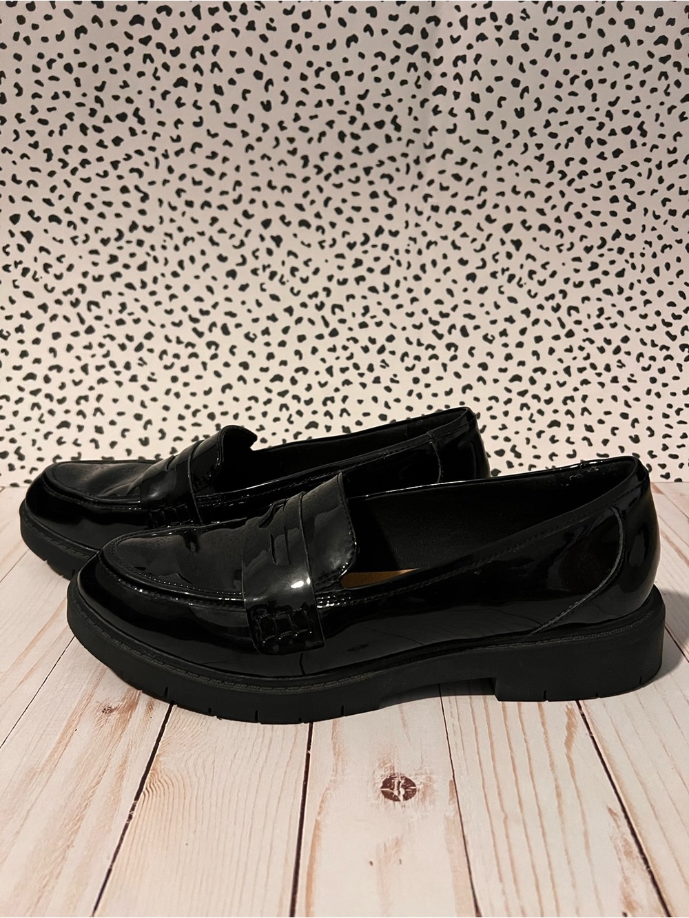 Clarks Women's Black Patent Leather Loafers